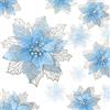Geosar 36 fiori di stella di Natale artificiali glitterati decorativi per albero di Natale Capodanno per bomboniere (blu)