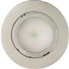 Eglo Set 3 faretti LED Pineda, spot da incasso orientabili, plastica argento, luce calda, 4,9 W, 1080 lumen, 3000 K, diametro 8,4 cm