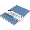Kangaro - Blocco da disegno A4 Sky Blue PU copertina rigida 80 fogli 140 grammi di carta color crema con elastico e nastro