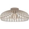 Eglo Lampada da soffitto Mogano 3, illuminazione per soggiorno e camera, in metallo beige, attacco E27, diametro 43 cm
