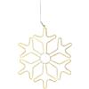 Eglo LED decorazione finestra sospesa Tapesil, ornamento luminosa appesa, luce decorativa fiocco di neve, acciaio, plastica bianca, trasparente, illuminazione calda, IP44
