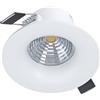 Eglo faretti da incasso Saliceto, spot da soffitto dimmerabile, faretto rotondo in alluminio bianco, luce neutra, Ø 8,8 cm