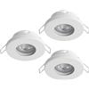 Eglo Set da 3 faretti LED da incasso Favazzina, spot rotondi da soffitto, plafoniere piatte in metallo bianco, con lampadine GU10, luce calda, Ø 8,5 cm