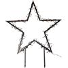 Eglo LED decorazione con picchetto Spiky, ornamento da giardino | per esterni, stella decorativa da giardino, stella di Natale illuminata in acciaio nero, luce calda, IP44