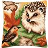 VERVACO Kit Cuscino Punto Croce Riccio e pettirosso Set Ricamo Principianti Cuscini Gobelin Decorativi 40 x 40 cm Accessori Per Lavoretti Creativi DIY Casa Decor Hobby Adulti Cross Stitch