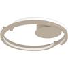 Eglo LED plafoniera Mezzomonte, lampada da soffitto dimmerabile per soggiorno, corridoio, camera da letto in metallo sabbia, luce calda-fredda, Ø 48 cm