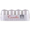 DONAU HOME Candela a colonna/Lacca dell'Avvento/Candela di paraffina/50x80mm/4 pezzi/Bianco perla/Candele a colonna rustiche/Candele decorative/Candele di cera/Per decorazione