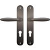 Bricard 9840T1 Set Maniglie su Piastra Schizzo Zamak colore Titanio per Porta d'ingresso con molla di richiamo