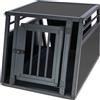 Kerbl Pet Vacation Gabbia in alluminio per auto, grafite - L 77 x P 55 x H 50 cm