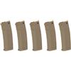 SPECNA ARMS Set 5x caricatori mid-cap S-Mag 125 colpi per serie M4/M16 tan Specna Arms