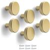 Poliplast - Set da 6 Pomelli, Design a cerchio, per Cucina, Armadio e Cassetti, Verniciato a mano, Colore Oro satinato, Art. 436