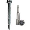 DOJA Barcelona DOJA Industrial | Viti Autofilettanti Testa Esagonale Senza Rondella 6,3x50 + Chiave a Bussola M10 | 75 Viti Autoforanti Zincate + 1 Chiave Torx | Uso: Lastre Ondulate, Lamiera Tetto Ferro …