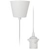 McShine - Attacco a pendolo per lampada, attacco E27, 230 V, cavo da 1,2 m, ideale per la ristrutturazione, paralume a scelta (standard)