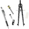 Westcott Compasso Set Gamer Black | 6 pezzi con compasso di regolazione rapida, ricariche, temperamatite, portamine HB con 12 mine, gomma | Compasso con ruota di bloccaggio | E-711419 00