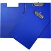 Janrax Portablocco pieghevole blu - Portablocco pieghevole A4 con copertina frontale, tasca interna e gancio per appendere