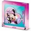 Disney Minnie Mouse Cat-Confezione con Diario Cuore + Penna 6 Colori, Lilla