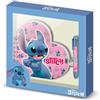 Disney Lilo e Stitch Surprise-Confezione con Diario Cuore + Penna 6 Colori, Blu