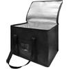 TESSTSY Borsa Termica Grande, Pieghevole Borse Frigo, Borse Termiche, Borsa Frigo 40 Litri, Riutilizzabile, per Barbecue All'aperto, Campeggio, Picnic, Shopping (Nero, 43 x 30 x 31cm)
