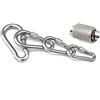 SYDARSYN Moschettone 10 x 100 mm Moschettoni in Acciaio Inox con Viti per Viaggi, Campeggio, Escursionismo, Pesca,Portachiavi, Guinzaglio per Cani