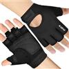 RDX Guanti Sollevamento Pesi per Uomini Donne Ventilazione Traspirante con Mezza Dita Allenamento Palestra Buona Presa (Nero, L)