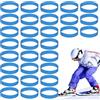 Tokaneit Attacchi da Sci in Gomma 30 Pezzi Blu Strisce Freno per Snowboard,Freni da Sci,Cinturino in Gomma per Snowboard,Cinghia di Fissaggio Elastica,Accessori per lo Sciare,Unisex