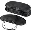 Mudder 10 Pezzi Maschera Mascherina per Occhi Dormire con Naso Pad, Nero | Bendato da Viaggio, Copertura Ombra per Sonno, Mascherina con Naso Pad per Comfort, Copertura Occhi