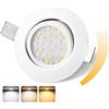 GeyouLux Faretti Led da Incasso per Cartongesso Orientabili Bianco Set di 1