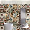 RE-COVERTILES - Adesivi Piastrelle Cucina Bagno Mattonelle adesive in PVC Impermeabili Antigraffio Stickers Decorazione Parete Cementine Peel and Stick - Modello 24 Pz 10x10 cm PS00169 Made in Italy