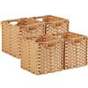 MANGATA Cubi portaoggetti da 25 cm, disponibili in più colori, cesti portaoggetti da 25x25x25 cm, cesto intrecciato in polipropilene(Popcorn, 4 pezzi)