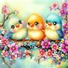 NEWENMO 5D Tre Uccelli Diamond Painting Kit per Adulti,DIY Adorabili Animali Pittura Diamante Kit,Fai Da Te Animali Diamond Art Kit Completo,per Adulti Principianti Decorazione Casa 30x30cm