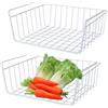 Roysmart, set di 2 cestini appendiabiti in metallo, cestini appendiabiti per scaffali sotto il tavolo, cestini appendiabiti in metallo per cucina, ufficio, dispensa, bagno, armadio.