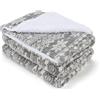 Catalonia Classy - Coperta in pile reversibile, con motivo a fiocco di neve, 150 x 130 cm, morbida, invernale, per bambini e adulti