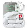 Welldora Comfort Piumone Letto Singolo 140x200 | Piumino tutto l'anno Caldo e morbido | 100% Piuma e Piumino Naturale | Anallergico, Certificato Oeko-Tex | Da usare con Copripiumino