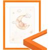 WANDStyle cornice per la camera dei bambini, per i disegni, 20x28 cm, moderno cornice in legno arancio, Made in Germany - H950