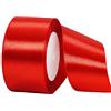 HONGCI 22m Nastro Rosso 50mm,Nastro Raso Nastrino Bordeaux Nastri Regalo Nastro Satin,Fiocco Nastro per Pacchi Regalo,Artigianato,Bomboniere,Bouquet,Natale,Feste di Compleanno Matrimoni Decorazioni