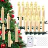 cimetech 20 candele per albero di Natale, senza fili, a LED, con timer e telecomando, decorazione per albero di Natale