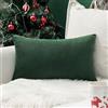 MIULEE Confezione da 1 Federa in Velluto Copricuscino di Decorativo Fodera Quadrata per Cuscino per Divano Camera da Letto Casa 30X50cm Army Green