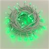 IXTRIMA Catena Luminosa LED, catenaria 10 Metri da esterno, 100 Luci, IP65 Impermeabile e Prolungabile con Effetto Flash, per Natale, Negozi, Balcone (luce verde - flash, Cavo bianco)