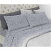 Riad Arredo Set Completo Letto 100% Cotone Morbido - Set Lenzuola con federe Mano Delicata Made in Italy (Bali Grigio, Singolo)