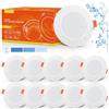 Tomosu 10x Faretti LED da Incasso per Cartongesso Dimmerabile, 5W 220V 450LM 6000K Bianco Freddo Faretti da Incasso 98mm, 24mm Ultra-Sottile, Foro Φ75-85mm, IP44 Luci da Incasso Per Bagno