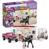 Schleich Horse Club | Visita dal Veterinario 72261 | Set con casa, Pick-up, rimorchio, 2 Figure snodabili, Cavallo e Accessori | Regalo per Bambini dai 5 Anni | Set da 61 Pezzi