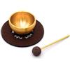 Eclove Set di Campane Tibetane 3 Pezzi Mini Set di Campane Portatili con Martello e Cuscino per Meditazione Yoga Terapia del Suono Riduzione dello Stress Accessori per Meditazione