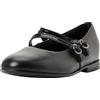 Clarks Finja Bar Y. Childrens Black Leather, 6.5
