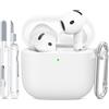 TNSNK Silicone per AirPods 4 Case Cover, B3-White