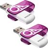 Philips Vivid Edition USB 2.0 da 64 GB, in confezione da 2, di colore viola (etichetta in lingua italiana non garantita)