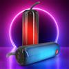 Ykall Cassa Bluetooth Portatile Luminoso, Altoparlante Bluetooth Wireless BT5.3 con 19 Modalità di Luce Subwoofer 3600mAh Accoppiamento Stereo Doppio, Radio FM, TF, USB, AUX per Feste, Casa, Esterno, Viaggi