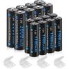 CITYORK 16 pezzi AA-AAA Ni-MH Combinazione di batterie ricaricabili (8 batterie AA da 3000 mAh e 8 batterie AAA da 1100 mAh)