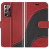 BoxTii Cover per Galaxy Note 20 Ultra, Custodia in PU Pelle Portafoglio per Samsung Galaxy Note 20 Ultra, Magnetica Cover a Libro con Slot per Schede, Rosso