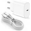 XQO Airpods 4 caricabatterie, 20 W, usb C AirPods Pro (2 Gen), cavo di ricarica USB C per AirPods Max 2 (pubblicato nel 2024), Earbuds, iPhone 16 Pro Max/15 Type-C
