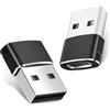 BASESAILOR Adattatore da USB C a USB Confezione da 2 Adattatori da USB C Femmina a USB Maschio Compatibile con iPhone 15 14 16 Pro,iPad 10 Air 4 5 Mini 6 Generazione,Samsung Galaxy A13 A21 A22 A23